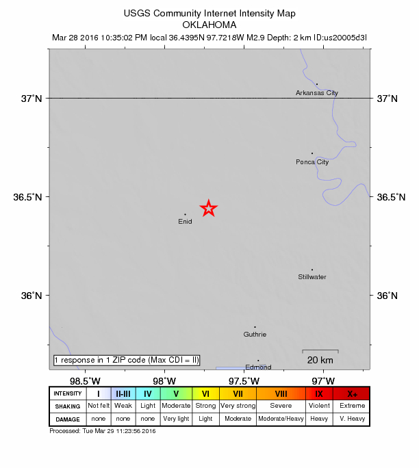 Did You Feel It? map: shaking reported by the public
