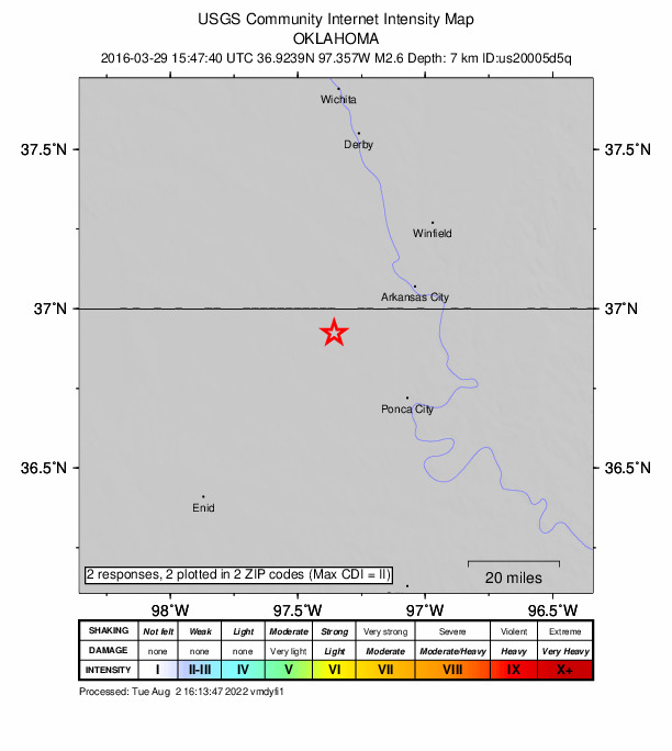 Did You Feel It? map: shaking reported by the public