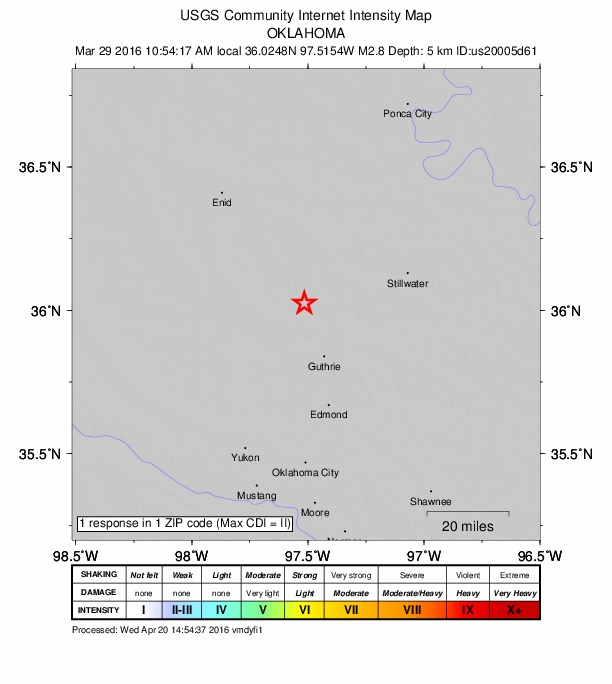 Did You Feel It? map: shaking reported by the public