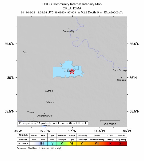 Did You Feel It? map: shaking reported by the public