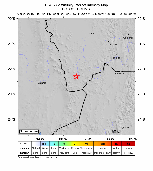 Did You Feel It? map: shaking reported by the public