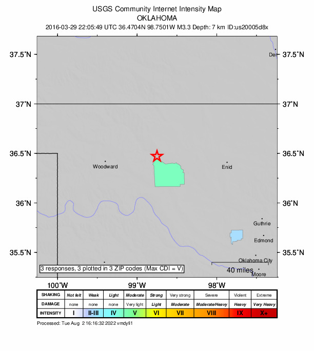 Did You Feel It? map: shaking reported by the public
