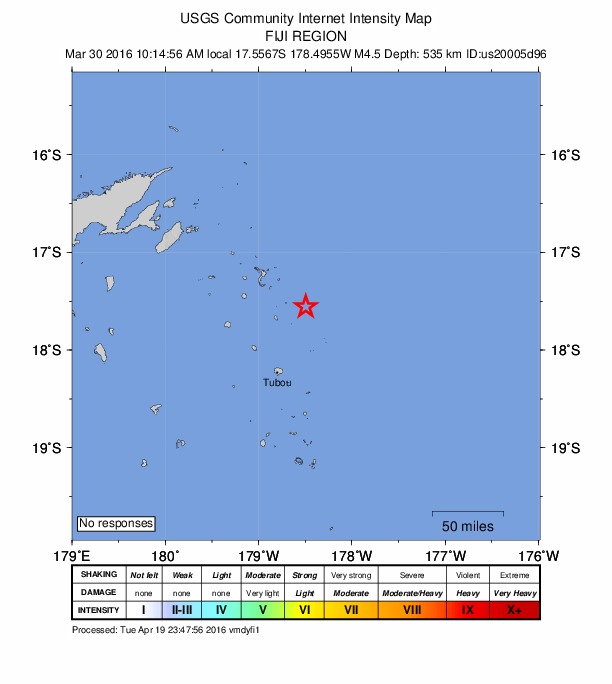 Did You Feel It? map: shaking reported by the public