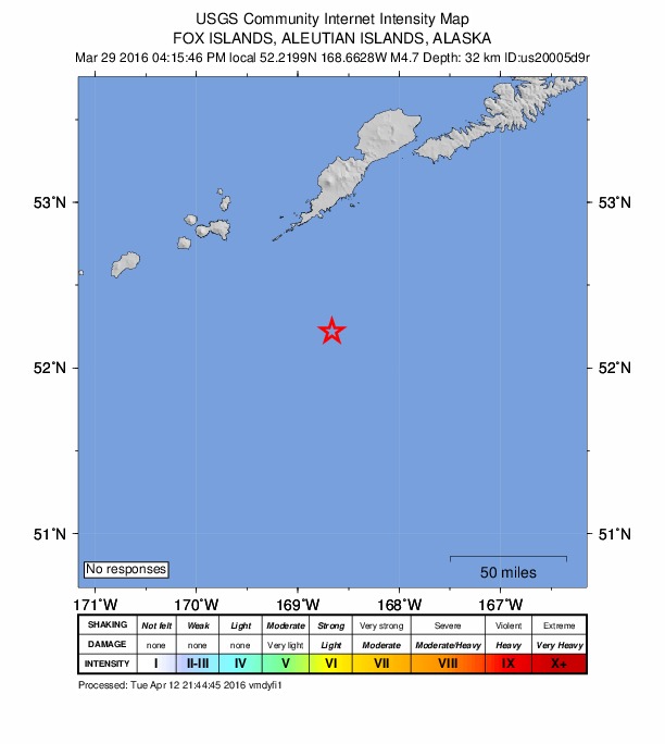 Did You Feel It? map: shaking reported by the public