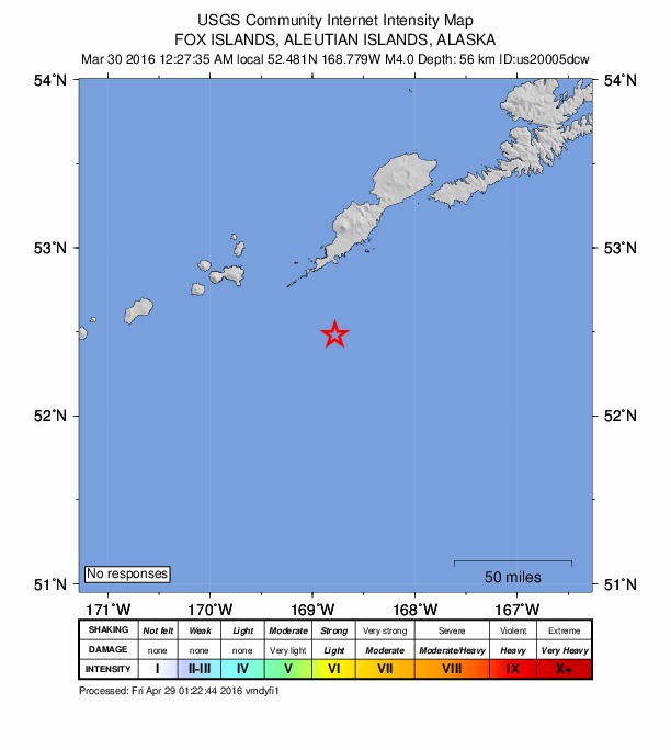 Did You Feel It? map: shaking reported by the public