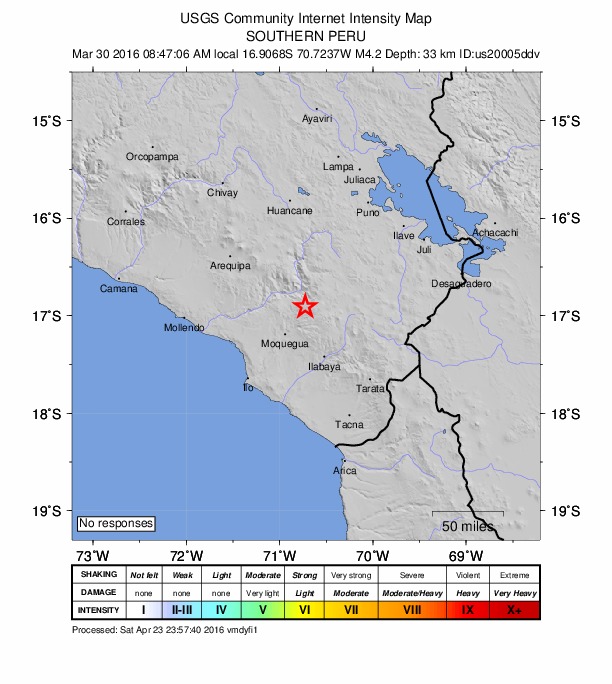 Did You Feel It? map: shaking reported by the public