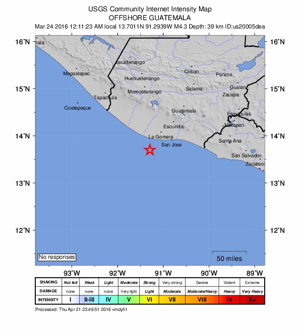 Did You Feel It? map: shaking reported by the public