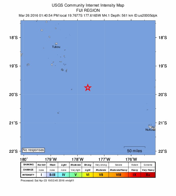 Did You Feel It? map: shaking reported by the public