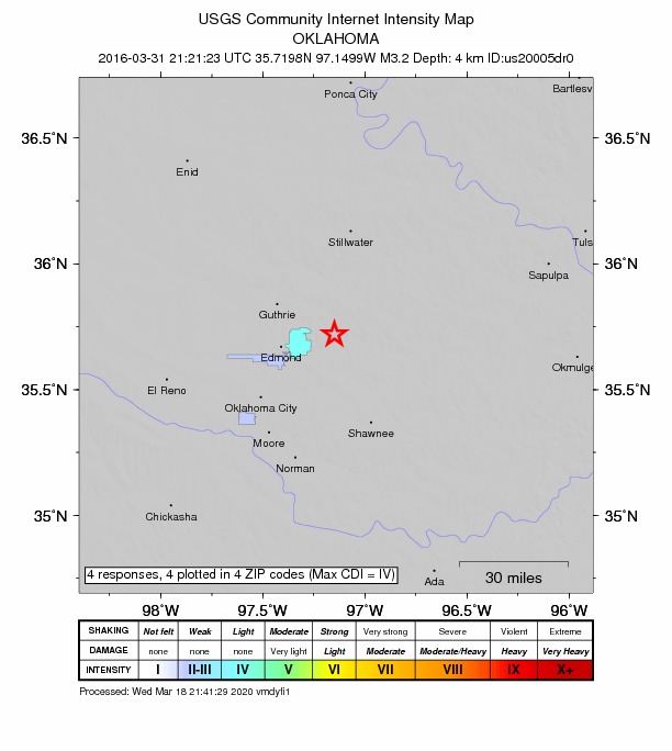 Did You Feel It? map: shaking reported by the public