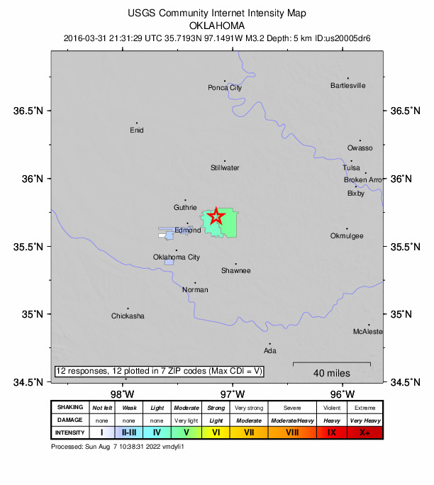 Did You Feel It? map: shaking reported by the public