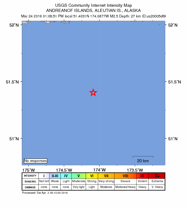 Did You Feel It? map: shaking reported by the public