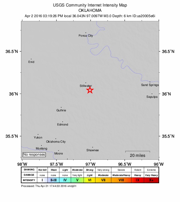 Did You Feel It? map: shaking reported by the public
