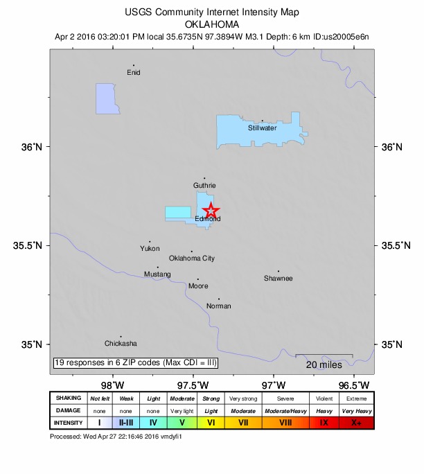 Did You Feel It? map: shaking reported by the public