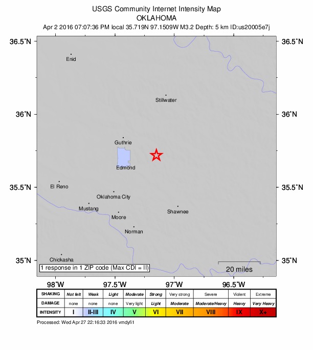 Did You Feel It? map: shaking reported by the public