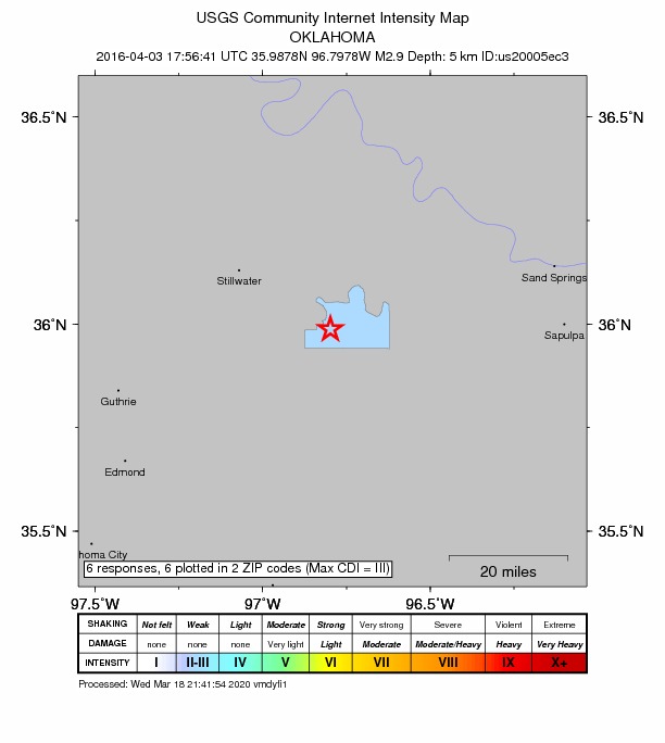 Did You Feel It? map: shaking reported by the public