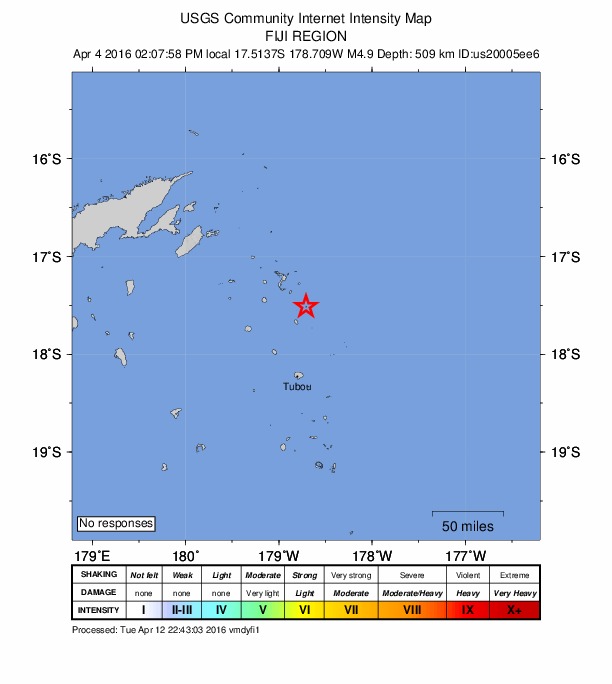 Did You Feel It? map: shaking reported by the public