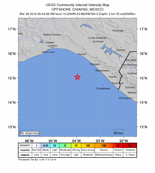 Did You Feel It? map: shaking reported by the public