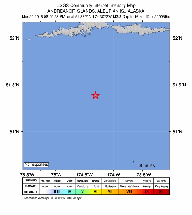 Did You Feel It? map: shaking reported by the public