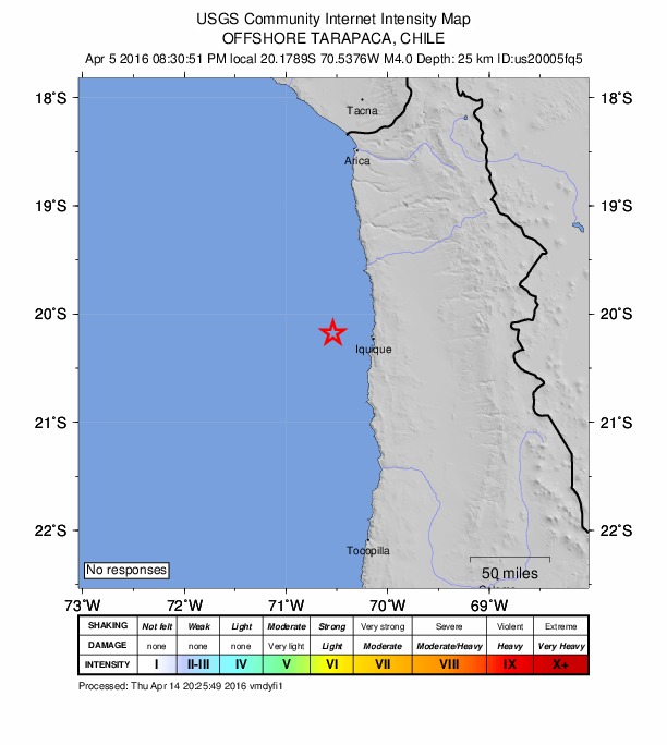 Did You Feel It? map: shaking reported by the public