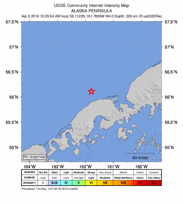 Did You Feel It? map: shaking reported by the public
