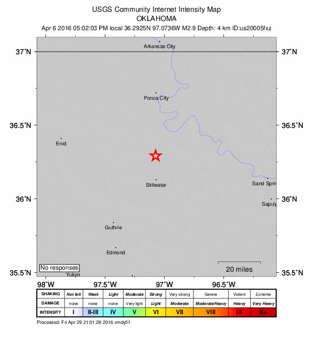 Did You Feel It? map: shaking reported by the public