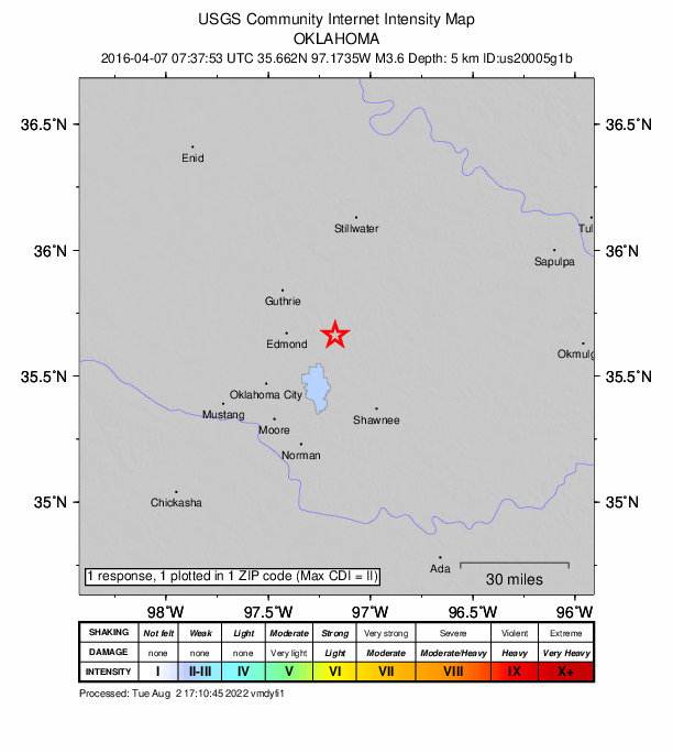 Did You Feel It? map: shaking reported by the public