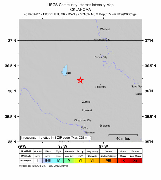 Did You Feel It? map: shaking reported by the public