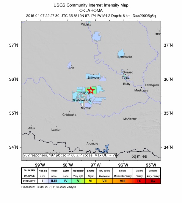 Did You Feel It? map: shaking reported by the public