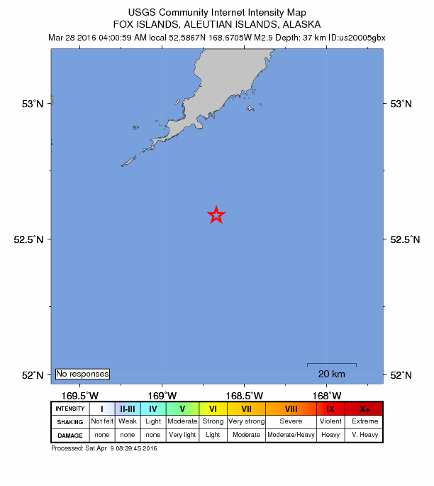 Did You Feel It? map: shaking reported by the public