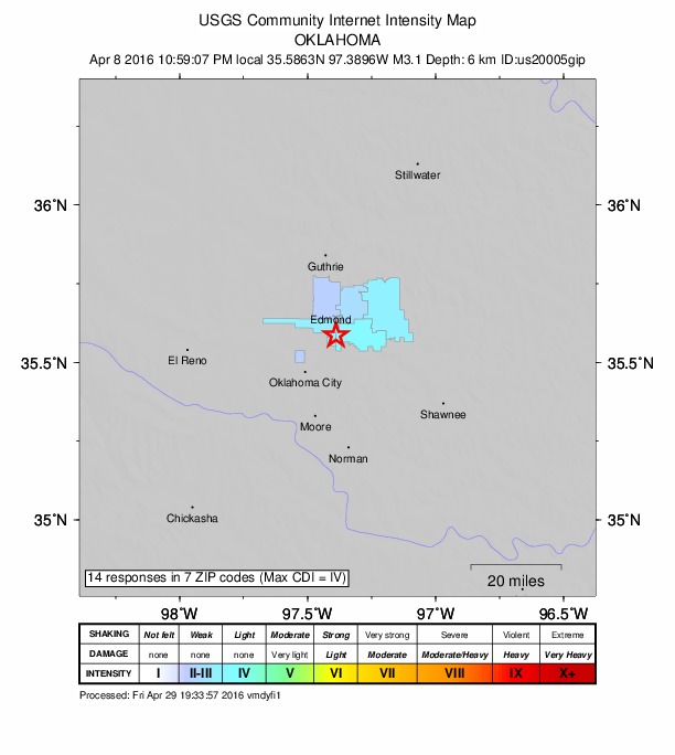 Did You Feel It? map: shaking reported by the public