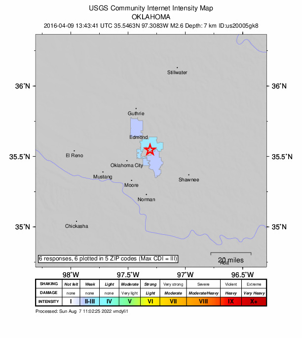 Did You Feel It? map: shaking reported by the public