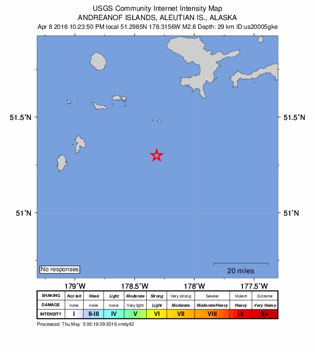Did You Feel It? map: shaking reported by the public