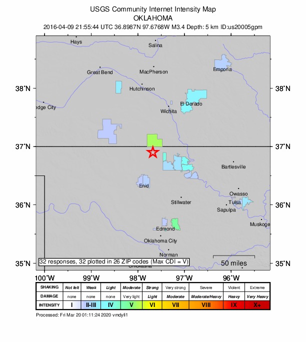 Did You Feel It? map: shaking reported by the public
