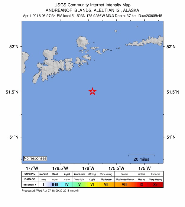 Did You Feel It? map: shaking reported by the public