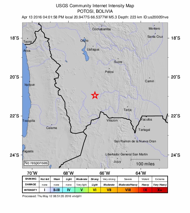 Did You Feel It? map: shaking reported by the public
