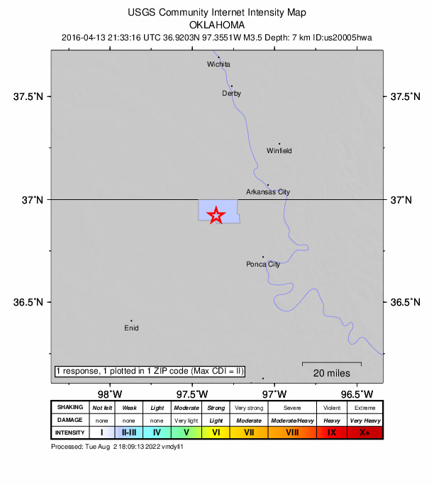 Did You Feel It? map: shaking reported by the public