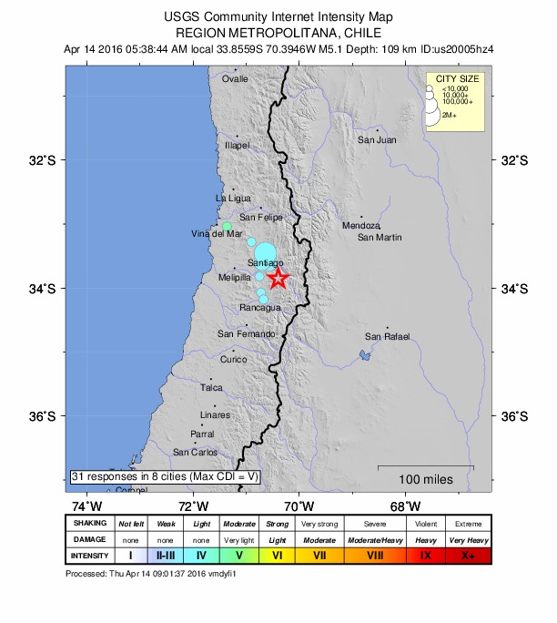 Did You Feel It? map: shaking reported by the public