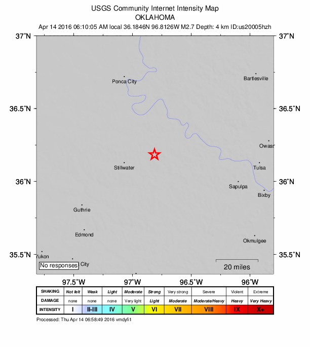 Did You Feel It? map: shaking reported by the public