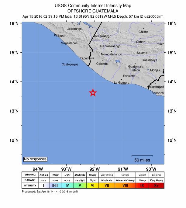 Did You Feel It? map: shaking reported by the public