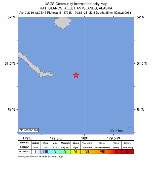 Did You Feel It? map: shaking reported by the public