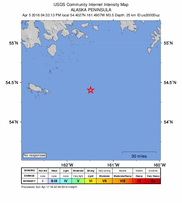 Did You Feel It? map: shaking reported by the public