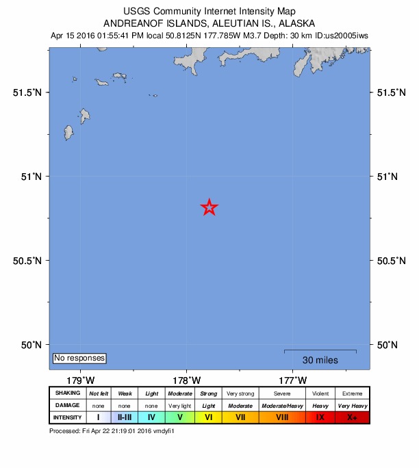 Did You Feel It? map: shaking reported by the public
