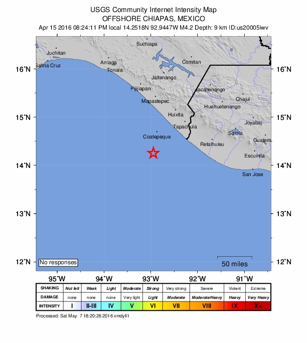 Did You Feel It? map: shaking reported by the public