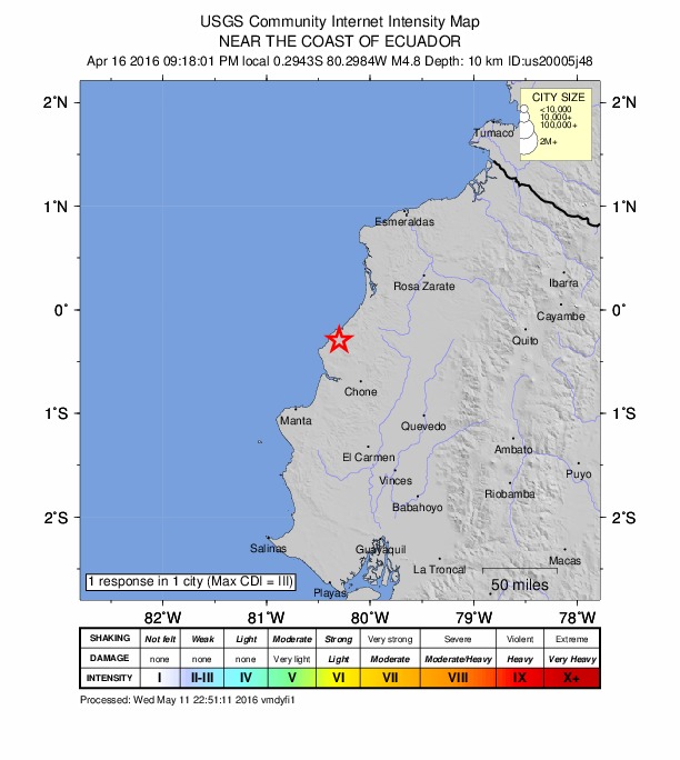 Did You Feel It? map: shaking reported by the public