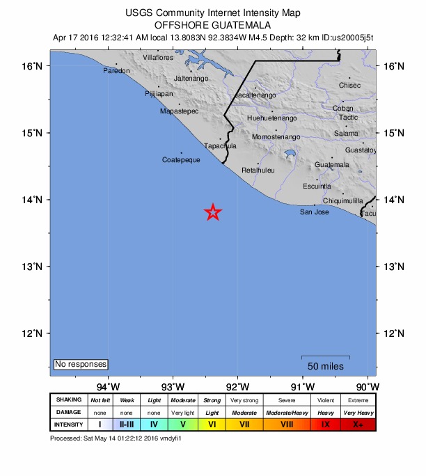 Did You Feel It? map: shaking reported by the public