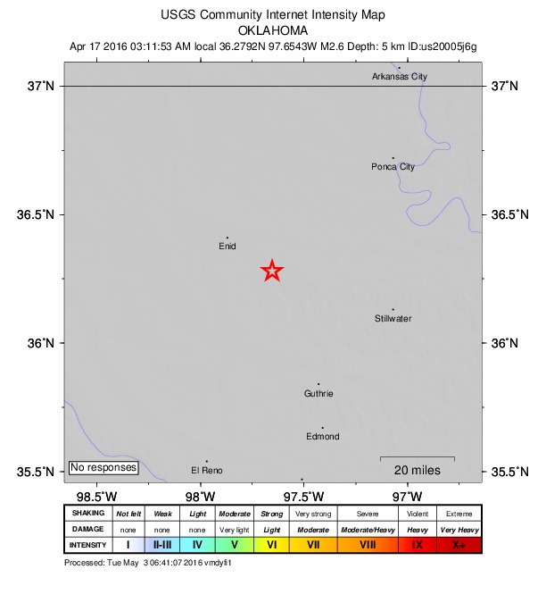 Did You Feel It? map: shaking reported by the public