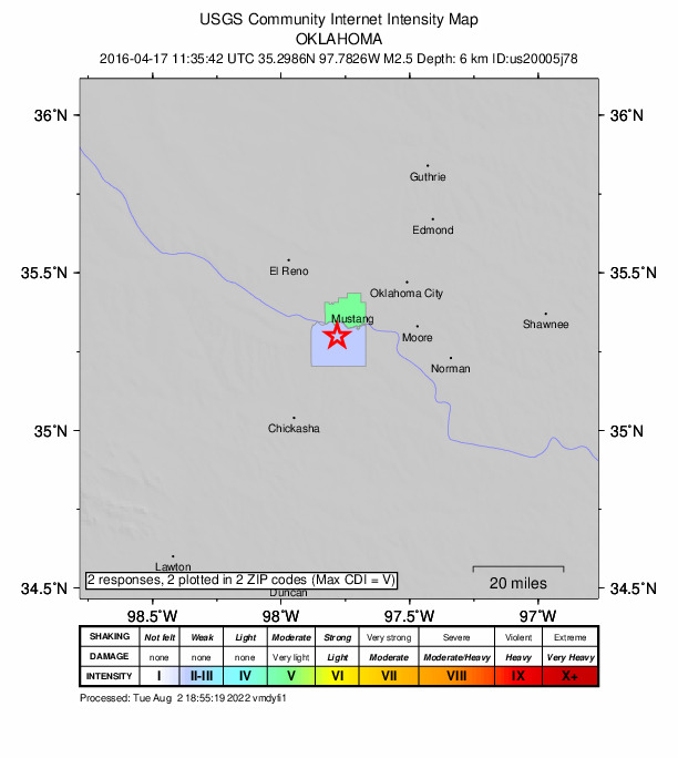 Did You Feel It? map: shaking reported by the public