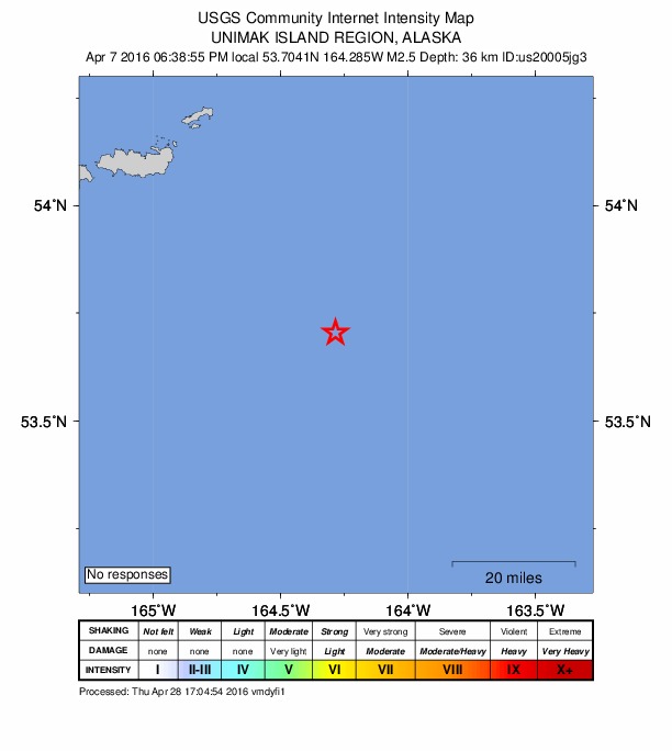 Did You Feel It? map: shaking reported by the public