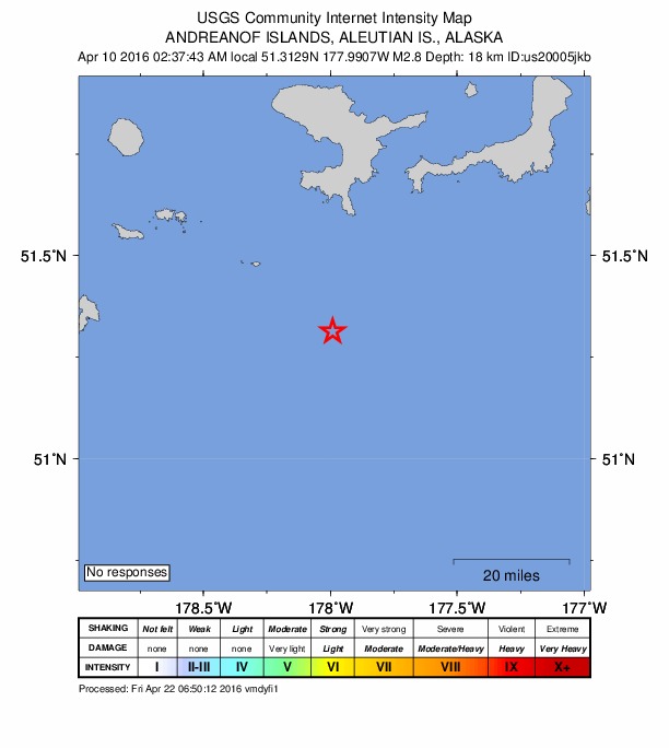 Did You Feel It? map: shaking reported by the public