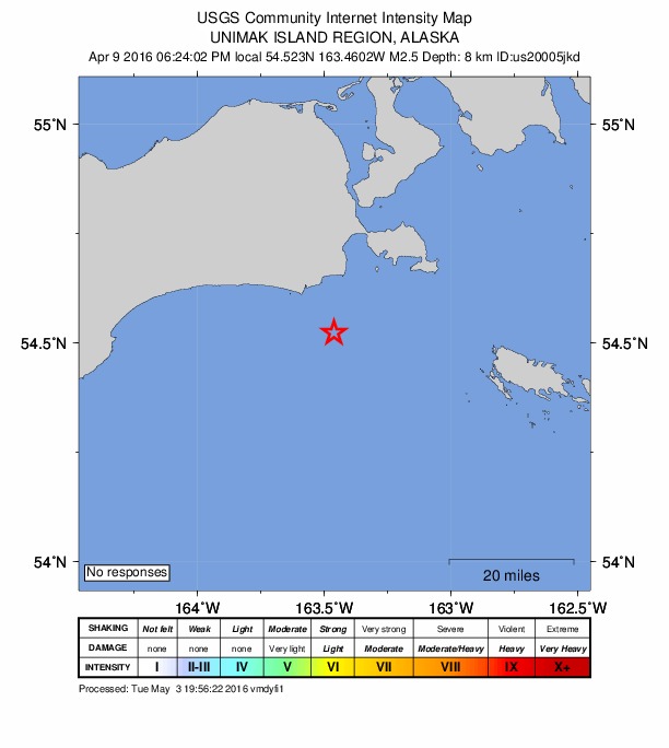 Did You Feel It? map: shaking reported by the public